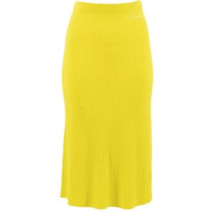 Ermanno Scervino, Midi Skirts Geel, Dames, Maat:S