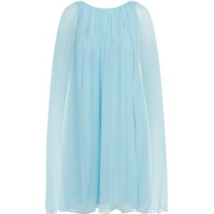 Max Mara, Kleedjes, Dames, Blauw, S, Chiffon, Zijden Chiffon Jurk in Turquoise