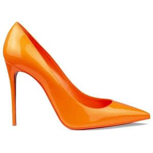 Christian Louboutin, Neon Oranje Lakleren Pumps Oranje, Dames, Maat:39 EU