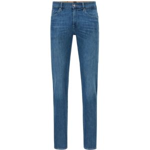 Hugo Boss, Jeans, Heren, Blauw, W36, Katoen, Slimfit-jeans