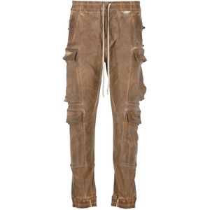 Rick Owens, Bruine Drkshdw Jeans Elastische Taille Bruin, Heren, Maat:S