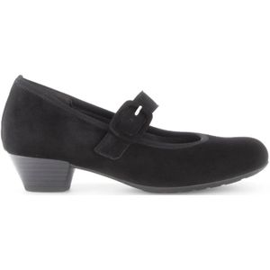 Gabor, Schoenen, Dames, Zwart, 43 EU, Leer, Zwarte Velvet Klassieke Trotteur Schoenen