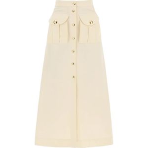 Blazé Milano, Savannah Appaloosa Maxi Rok Beige, Dames, Maat:S