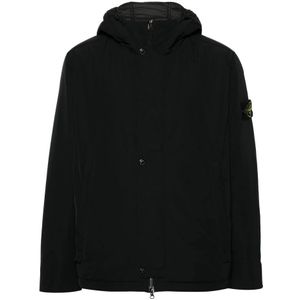 Stone Island, Jassen, Heren, Beige, M, Polyester, Stijlvolle Jas