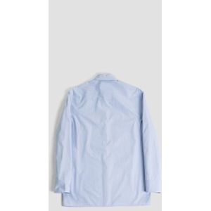 Jil Sander, Overhemden, Heren, Blauw, M, Katoen, Blauw Gestreept Katoenen Overhemd