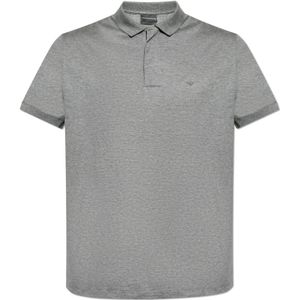 Emporio Armani, Tops, Heren, Grijs, XL, Katoen, Polo met logo