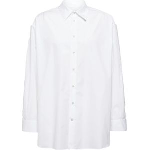The Row, Blouses & Shirts, Dames, Wit, L, Katoen, Ontspannen witte katoenen overhemd