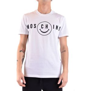 Moschino, Tops, Heren, Wit, M, T-Shirts, Stijlvolle Collectie