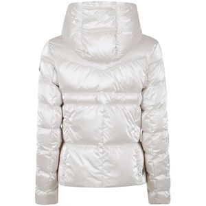 Colmar, Jassen, Dames, Beige, S, Nylon, Ivory Puffer Hooded Coat