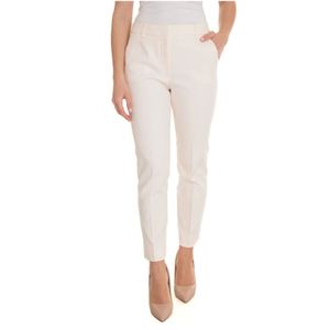 Max Mara Weekend, Broeken, Dames, Wit, XL, Katoen, New York Style Broek met Amerikaanse Zak