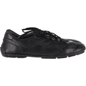 Prada Vintage, Pre-owned Leather sneakers Zwart, Heren, Maat:42 EU