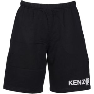 Kenzo, Korte broeken, Heren, Zwart, S, Katoen, Casual Shorts