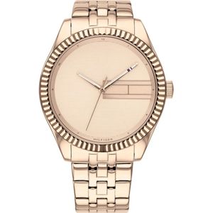 Tommy Hilfiger, Goud Stalen Dames Quartz Horloge Geel, Dames, Maat:ONE Size