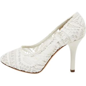 Dolce & Gabbana Pre-owned, Pre-owned Lace heels Wit, Dames, Maat:37 EU