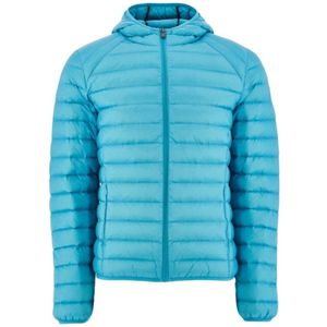 Jott, Jassen, Heren, Blauw, 4Xl, Leer, Lichte getailleerde capuchonjas Nico