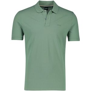 Hugo Boss, Tops, Heren, Groen, 3Xl, Katoen, Groene poloshirt korte mouw