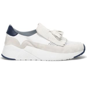 Calpierre, Witte Slip-On Sneakers met Franje Wit, Dames, Maat:38 EU