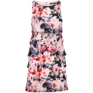 vera mont, Kleedjes, Dames, Veelkleurig, M, Chiffon, Bloemen Chiffon Cocktailjurk