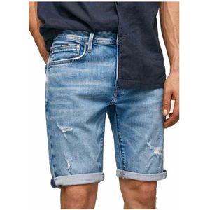 Pepe Jeans, Korte broeken, Heren, Blauw, W36, Denim, Denim Shorts