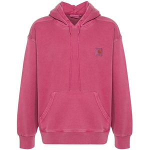 Carhartt Wip, Sweatshirts & Hoodies, Heren, Roze, M, Katoen, Hoodies