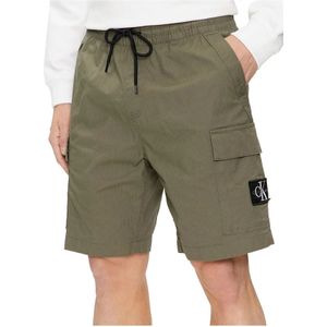 Calvin Klein, Korte broeken, Heren, Groen, L, Groene Shorts Bermuda Elegant Veelzijdig