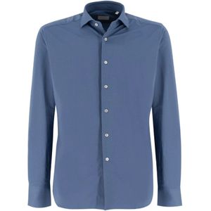 Xacus, Kreukvrij Slim Fit Overhemd Blauw, Heren, Maat:L