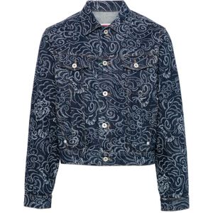 Kenzo, Jassen, Heren, Blauw, M, Denim, Ster Tijger Denim Jas