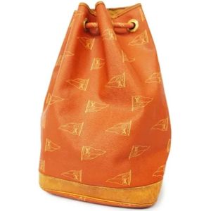 Louis Vuitton Vintage, Pre-owned, Dames, Oranje, ONE Size, Leer, Tweedehands leren Louis Vuitton tassen