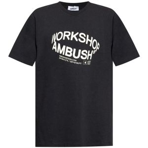 Ambush, T-shirt with logo Zwart, Heren, Maat:S