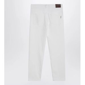 Brunello Cucinelli, Broeken, Dames, Wit, S, Wijde Losse Broek