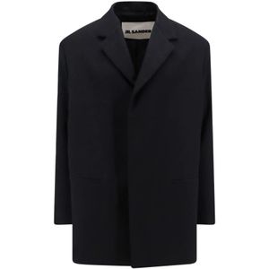 Jil Sander, Oversized Wol Blazer Zwart, Heren, Maat:S