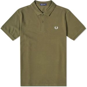 Fred Perry, Tops, Heren, Groen, S, Katoen, Slim Fit Groene Polo Shirt