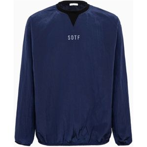 Sotf, Jassen, Heren, Blauw, M, Vintage Waterdichte Crewneck Sweatshirt