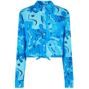 Marni, Blouses & Shirts, Dames, Blauw, S, Elegante Blouse voor Dames