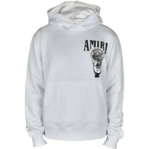 Amiri, Kristallen Bal Hoodie Wit, Heren, Maat:M