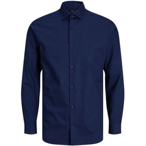 Jack & Jones, Overhemden, Heren, Blauw, XS, Katoen, Alledaagse t-shirts