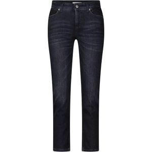 Cambio, Jeans, Dames, Blauw, 2Xl, Straight Cut Jeans met Strasssteentjes