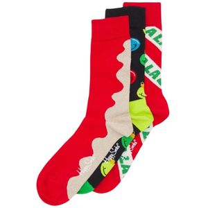 Happy Socks, Ondergoed, Dames, Veelkleurig, S, Katoen, 3-Pack Patroon Sokken - Multicolor