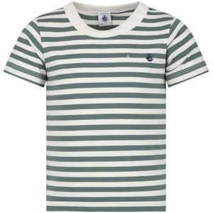 Petit Bateau, Groen Gestreept T-Shirt Groen, unisex, Maat:104 CM