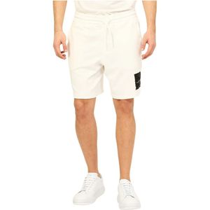 Armani Exchange, Korte broeken, Heren, Wit, XL, Katoen, Organisch Katoen Witte Bermuda Shorts