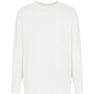Armani Exchange, Sweatshirts & Hoodies, Heren, Wit, S, Katoen, Klassieke Crewneck Sweater