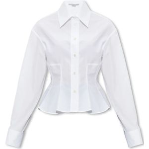 Stella McCartney, Katoenen shirt Wit, Dames, Maat:2XS