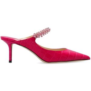 Jimmy Choo, Bing leren muiltjes Roze, Dames, Maat:41 EU