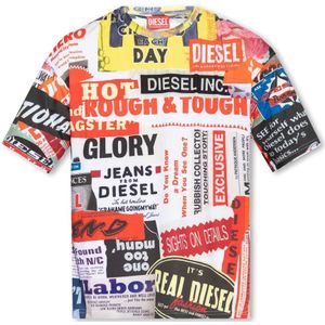 Diesel, Tops, Heren, Veelkleurig, L, 45e jubileum beperkte editie T-shirt