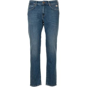 Roy Roger's, Jeans, Heren, Blauw, W35, Denim, Slim-Fit Stone Denim Jeans