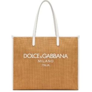 Dolce & Gabbana, Tassen, Dames, Bruin, ONE Size, Katoen, Stijlvolle Designer Tassen Collectie