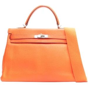Hermès Vintage, Pre-owned, Dames, Oranje, ONE Size, Leer, Pre-owned Leather crossbody-bags