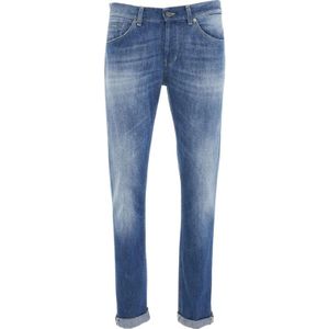 Dondup, Jeans, Heren, Blauw, W40, Katoen, Stijlvolle Slim-fit Jeans