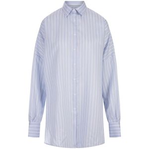 Ermanno Scervino, Blouses & Shirts, Dames, Blauw, 3Xs, Katoen, Shirts