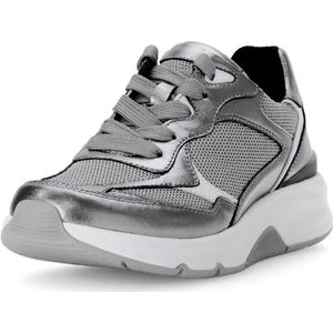 Gabor, Schoenen, Dames, Grijs, 40 1/2 EU, Suède, Rollende Sneaker - Zilver